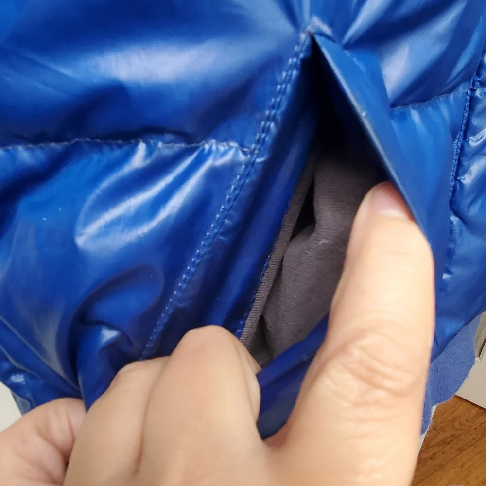 Hanna Andersson Outdoor Royal Blue Puffer Down Fill Jacket Hood Pockets Sz 6-7